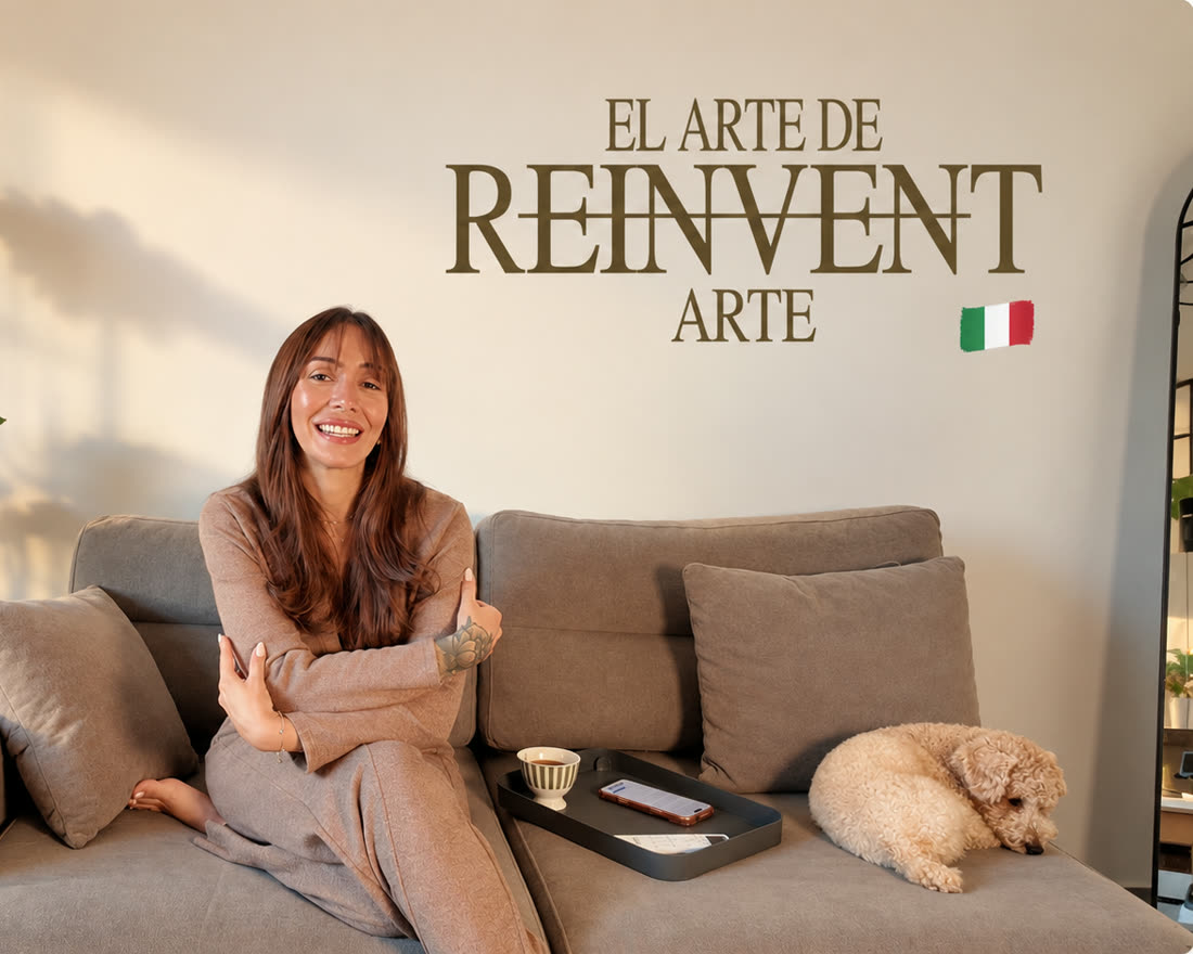 Egda Elena Padrón en el estudio de El Arte de Reinventarte